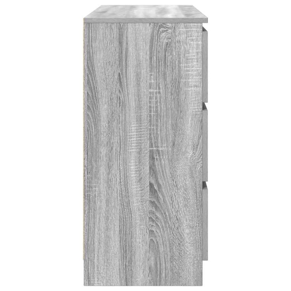 Aparador de madera de ingeniería gris sonoma 100x35x76