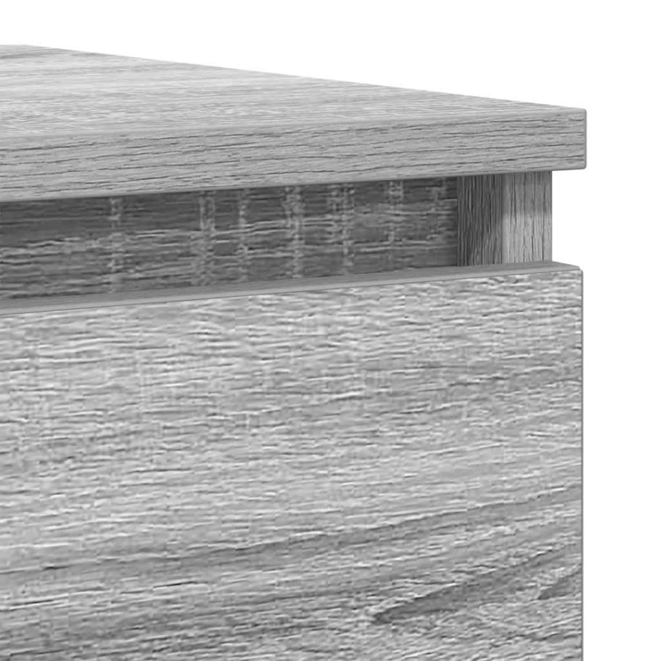 Aparador de madera de ingeniería gris sonoma 100x35x76