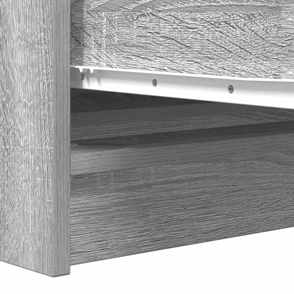 Aparador de madera de ingeniería gris sonoma 100x35x76