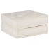 Puff modular de tela color crema