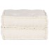 Puff modular de tela color crema