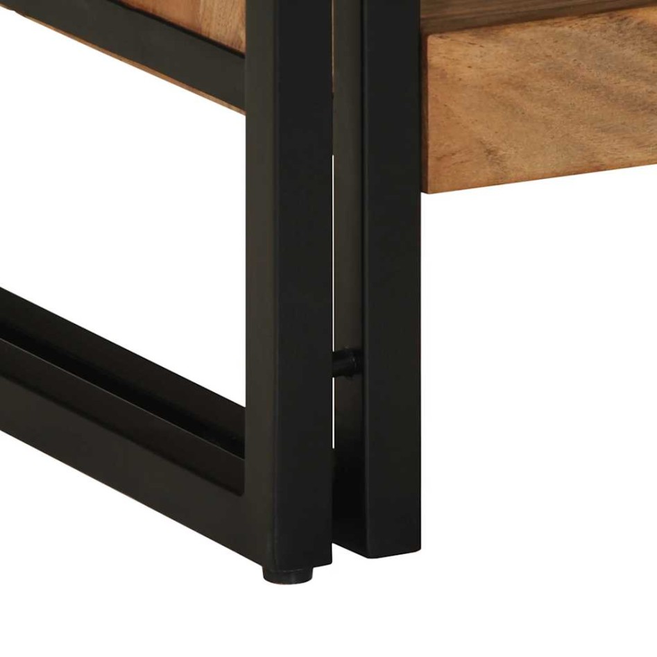 Mesa de centro madera maciza de acacia 70x50x38