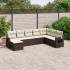 Set sofás de jardín 8 piezas y cojines ratán sintético