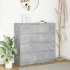 Aparador de madera de ingeniería gris hormigón 100x35x99