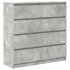 Aparador de madera de ingeniería gris hormigón 100x35x99