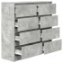 Aparador de madera de ingeniería gris hormigón 100x35x99