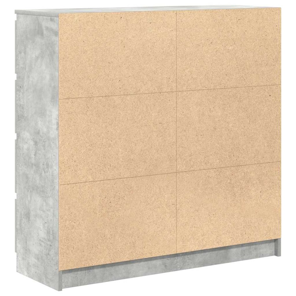 Aparador de madera de ingeniería gris hormigón 100x35x99