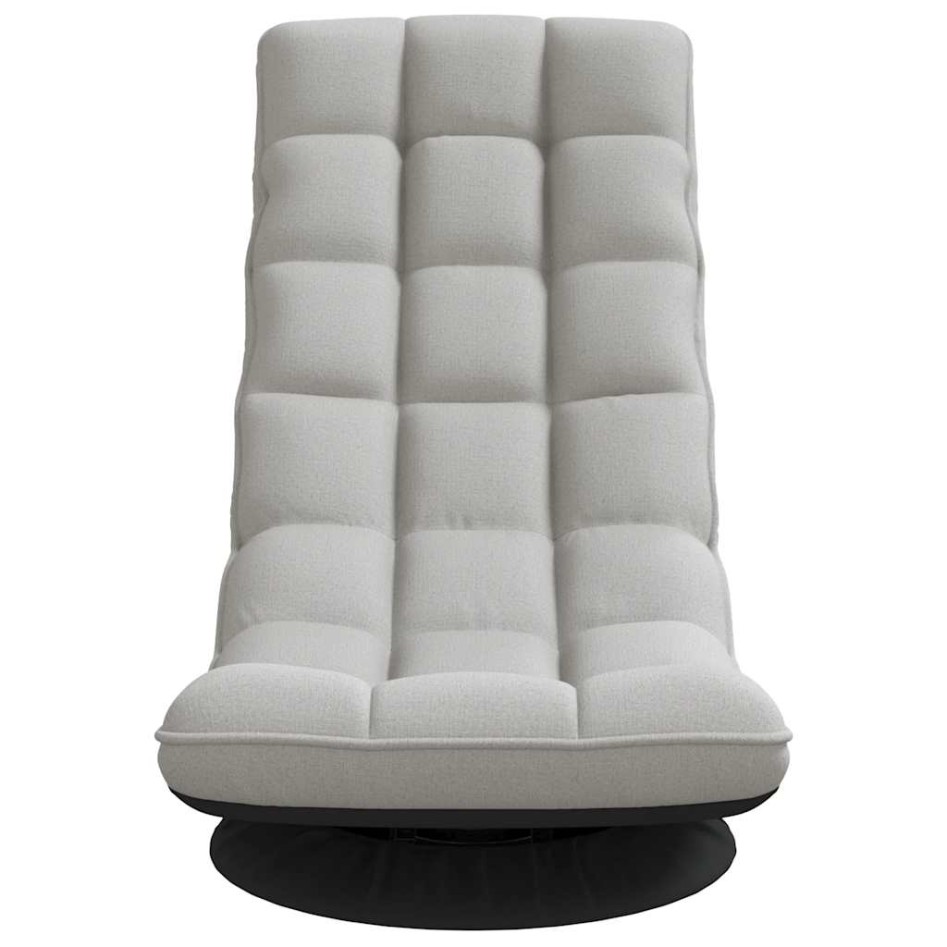 Sillón giratorio de suelo de tela gris nube 70x51x79