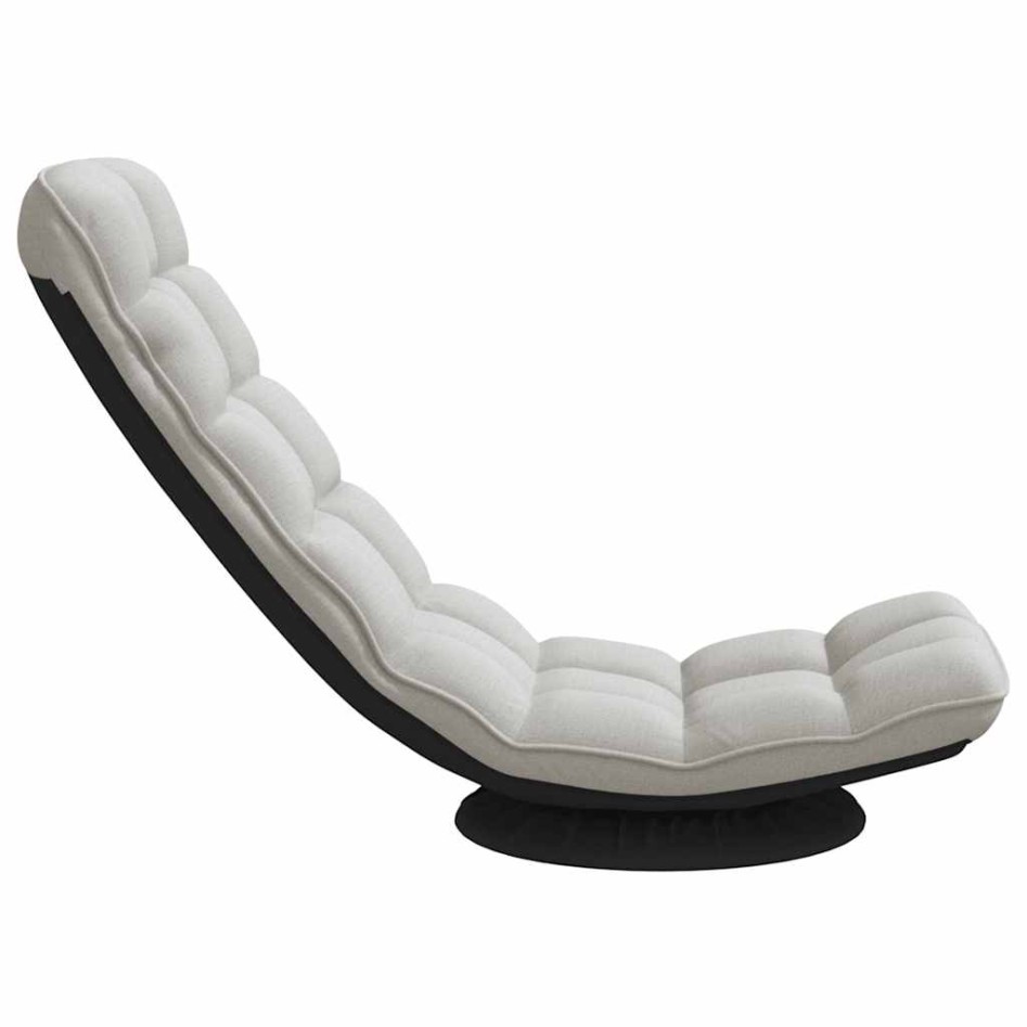 Sillón giratorio de suelo de tela gris nube 70x51x79