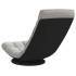 Sillón giratorio de suelo de tela gris nube 70x51x79
