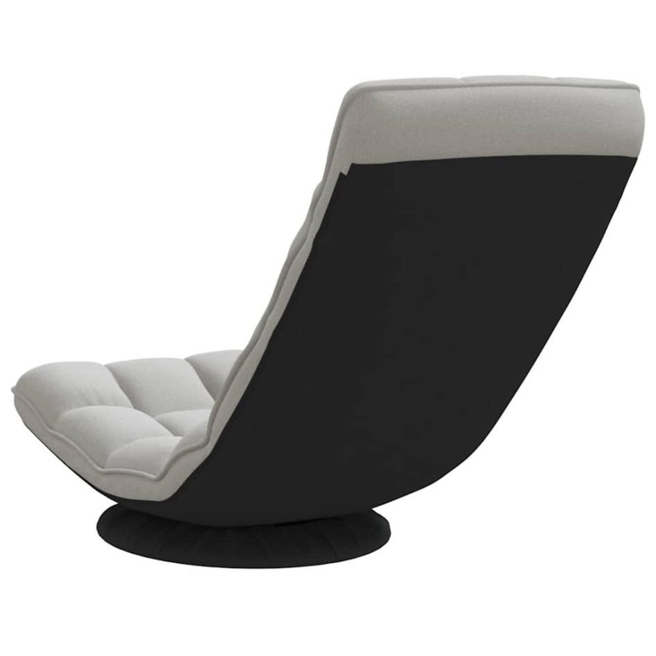 Sillón giratorio de suelo de tela gris nube 70x51x79