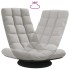 Sillón giratorio de suelo de tela gris nube 70x51x79
