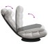 Sillón giratorio de suelo de tela gris nube 70x51x79