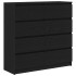 Aparador de madera de roble negro 100x35x99