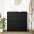 Aparador de madera de roble negro 100x35x99