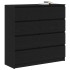 Aparador de madera de roble negro 100x35x99