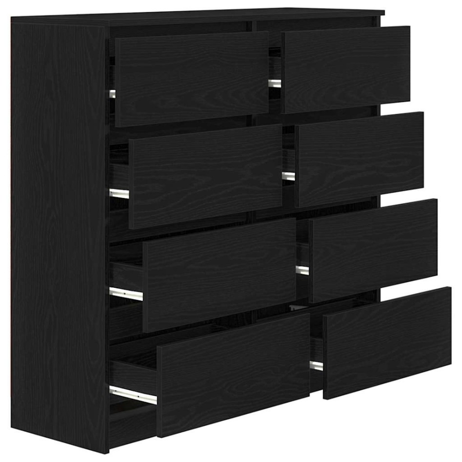 Aparador de madera de roble negro 100x35x99