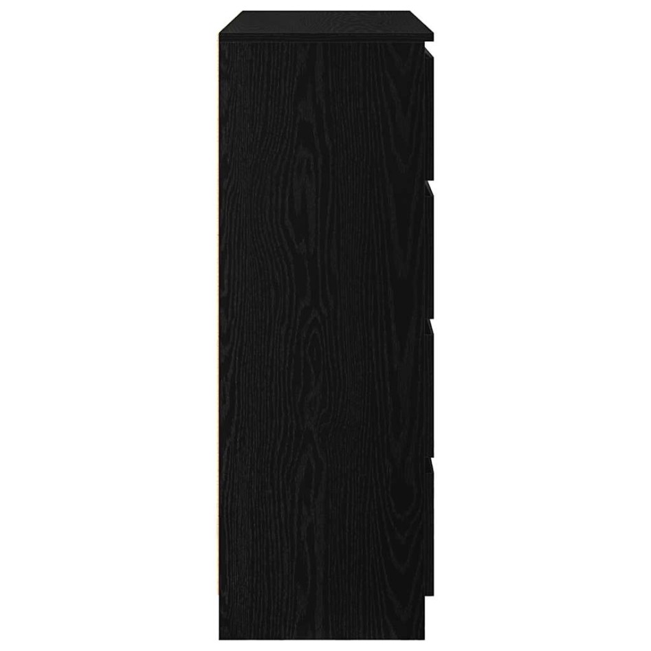 Aparador de madera de roble negro 100x35x99