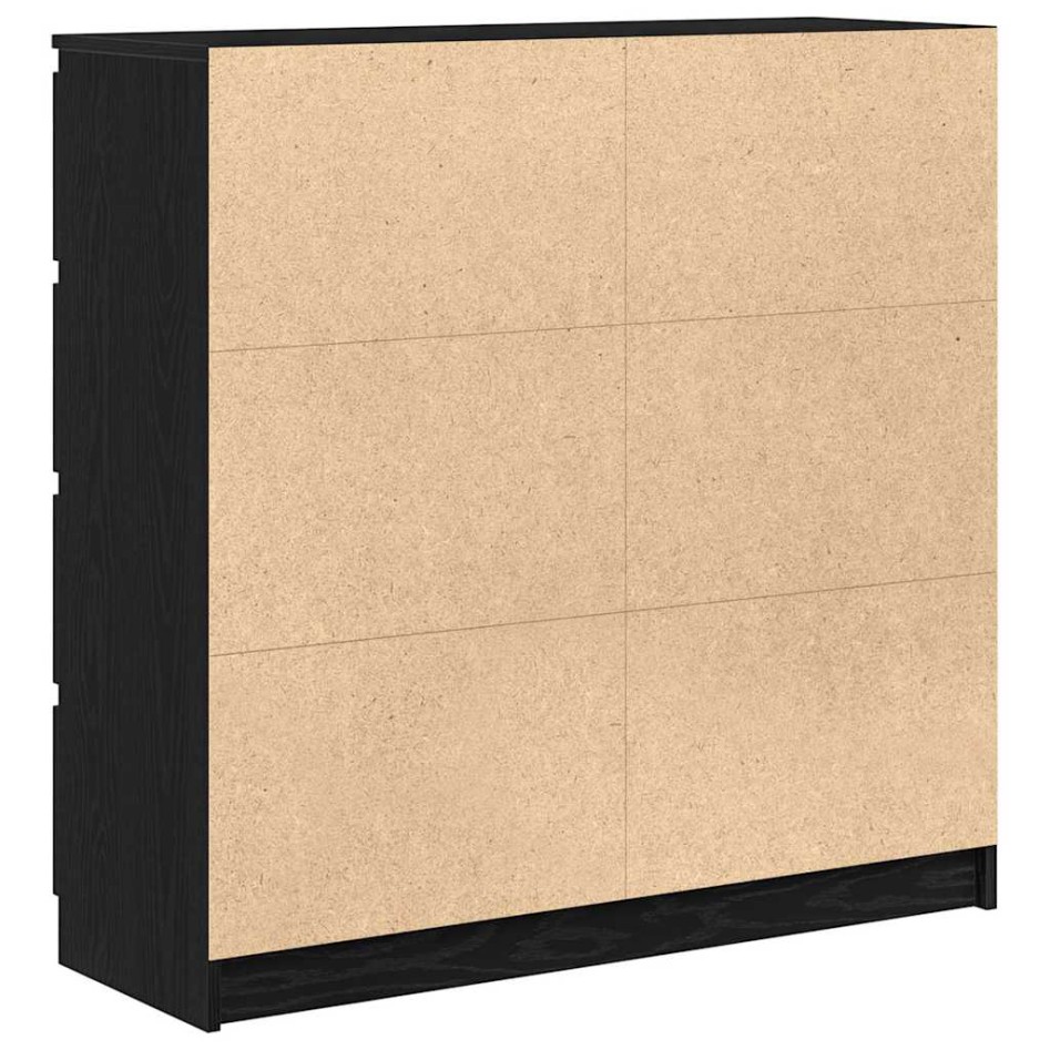 Aparador de madera de roble negro 100x35x99