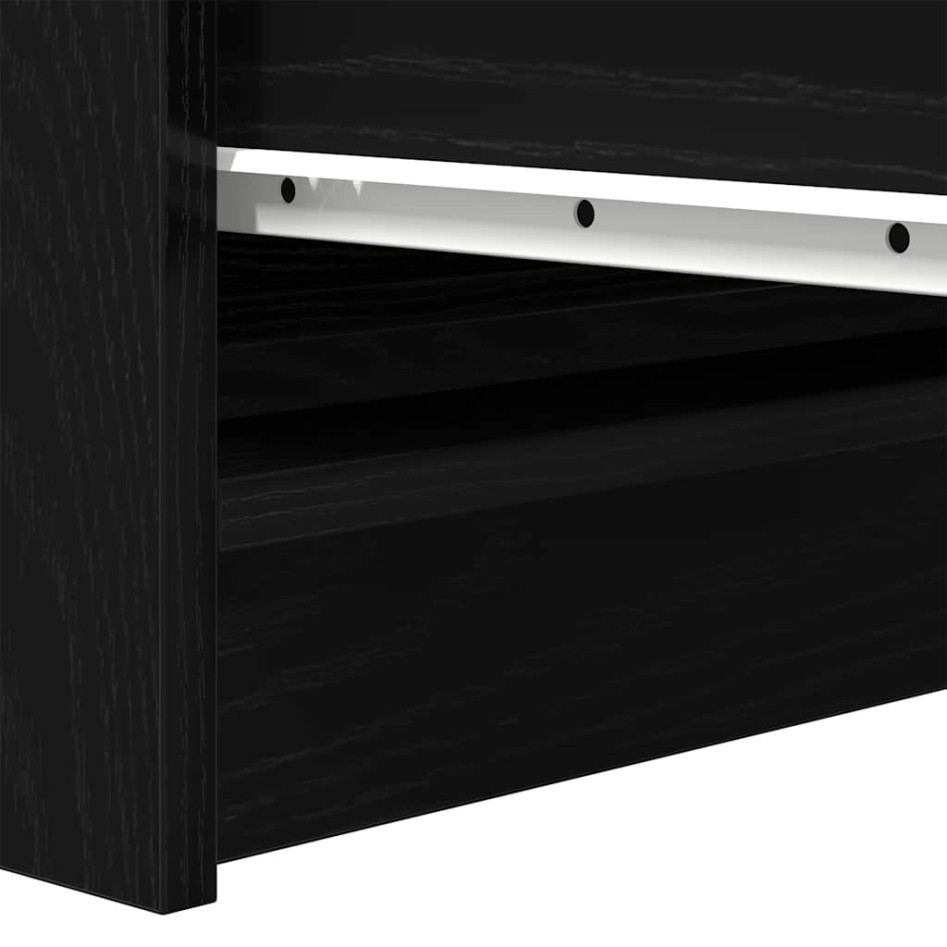 Aparador de madera de roble negro 100x35x99