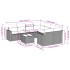 Set de muebles de jardín 9 pzas y cojines ratán sintético