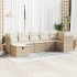 Set sofás de jardín 7 piezas y cojines ratán sintético