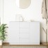 Aparador con cajones blanco 100,5x35x76 cm madera de
