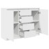 Aparador con cajones blanco 100,5x35x76 cm madera de