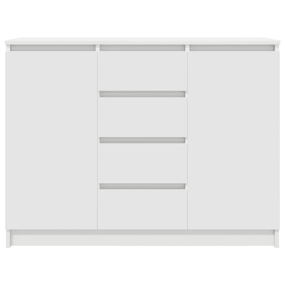 Aparador con cajones blanco 100,5x35x76 cm madera de