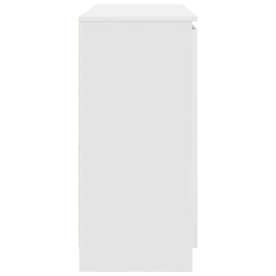 Aparador con cajones blanco 100,5x35x76 cm madera de