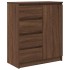 Aparador con cajones roble marrón 71x35x84 cm madera