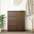 Aparador con cajones roble marrón 71x35x84 cm madera