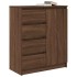 Aparador con cajones roble marrón 71x35x84 cm madera