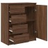 Aparador con cajones roble marrón 71x35x84 cm madera