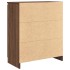 Aparador con cajones roble marrón 71x35x84 cm madera