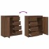 Aparador con cajones roble marrón 71x35x84 cm madera