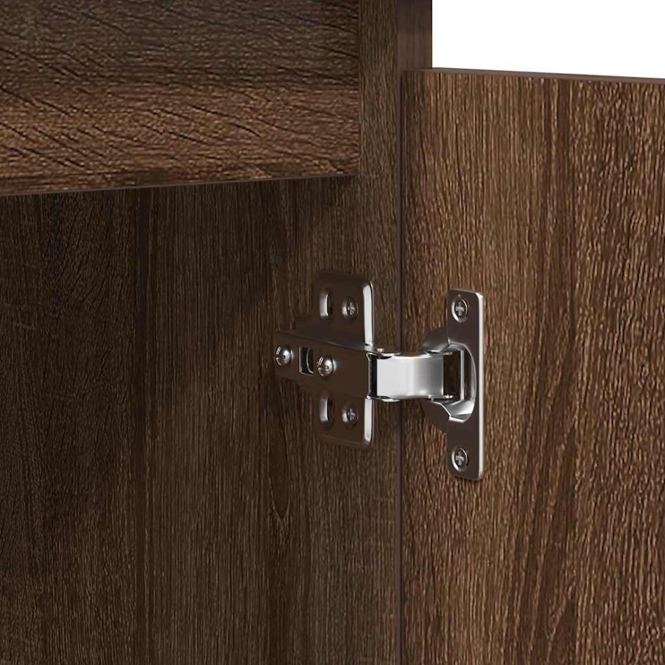 Aparador con cajones roble marrón 100,5x35x98,5