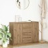 Aparador con cajones roble artesanal 100,5x35x76