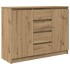 Aparador con cajones roble artesanal 100,5x35x76