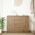 Aparador con cajones roble artesanal 100,5x35x76