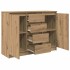 Aparador con cajones roble artesanal 100,5x35x76