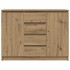 Aparador con cajones roble artesanal 100,5x35x76