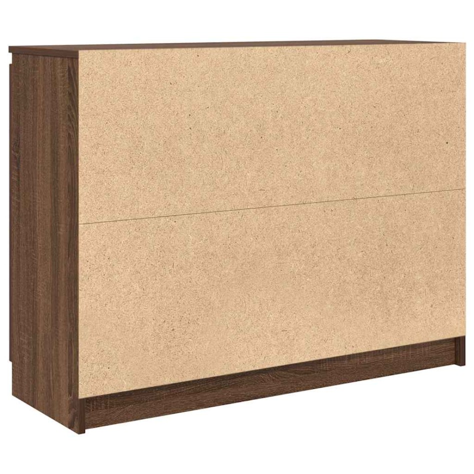 Aparador con cajones roble marrón 100,5x35x76
