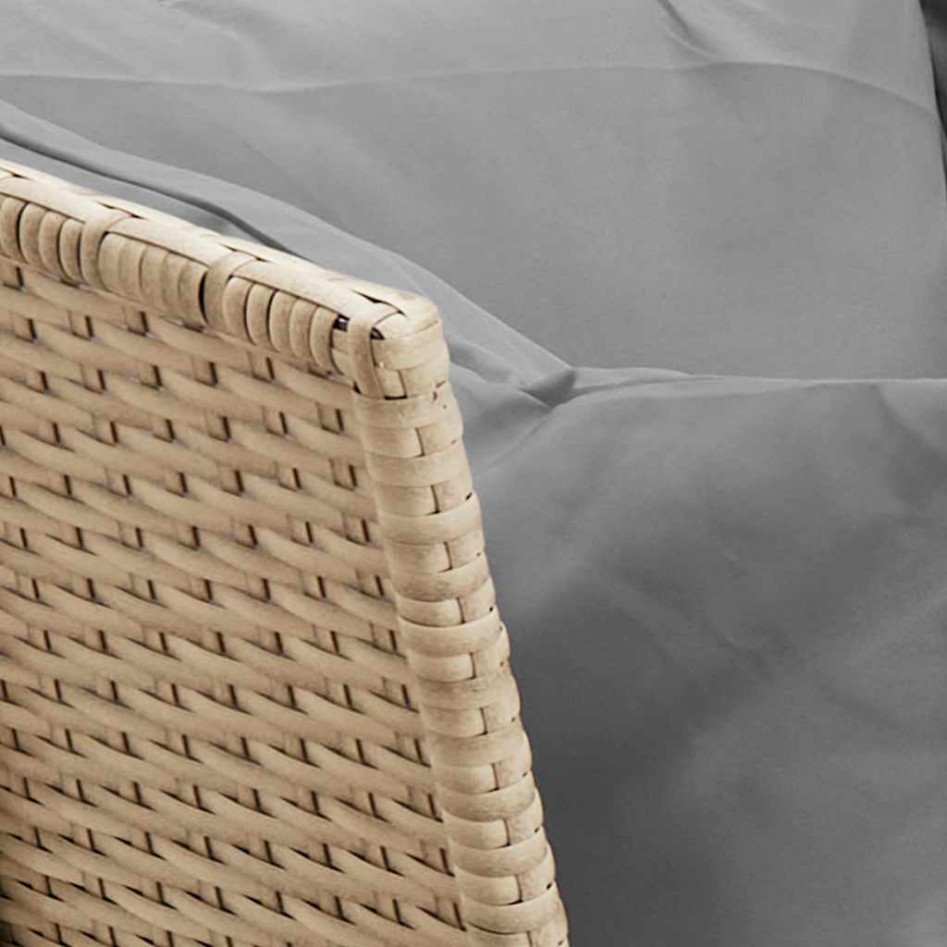 Sofá de jardín con cojines ratán sintético