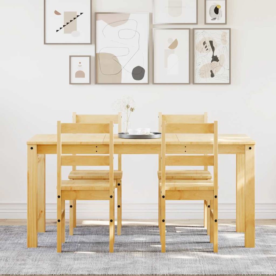 Juego de comedor Panama 5 pzas madera maciza de