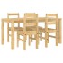 Juego de comedor Panama 5 pzas madera maciza de