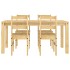 Juego de comedor Panama 5 pzas madera maciza de