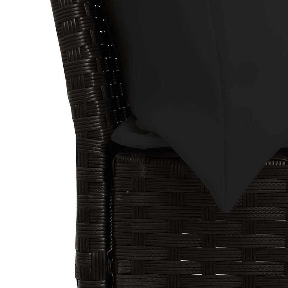 Juego comedor jardín 4 piezas con cojines ratán sintético