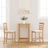 Taburetes de bar con cojines 2 uds madera maciza natural