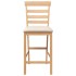 Taburetes de bar con cojines 2 uds madera maciza natural